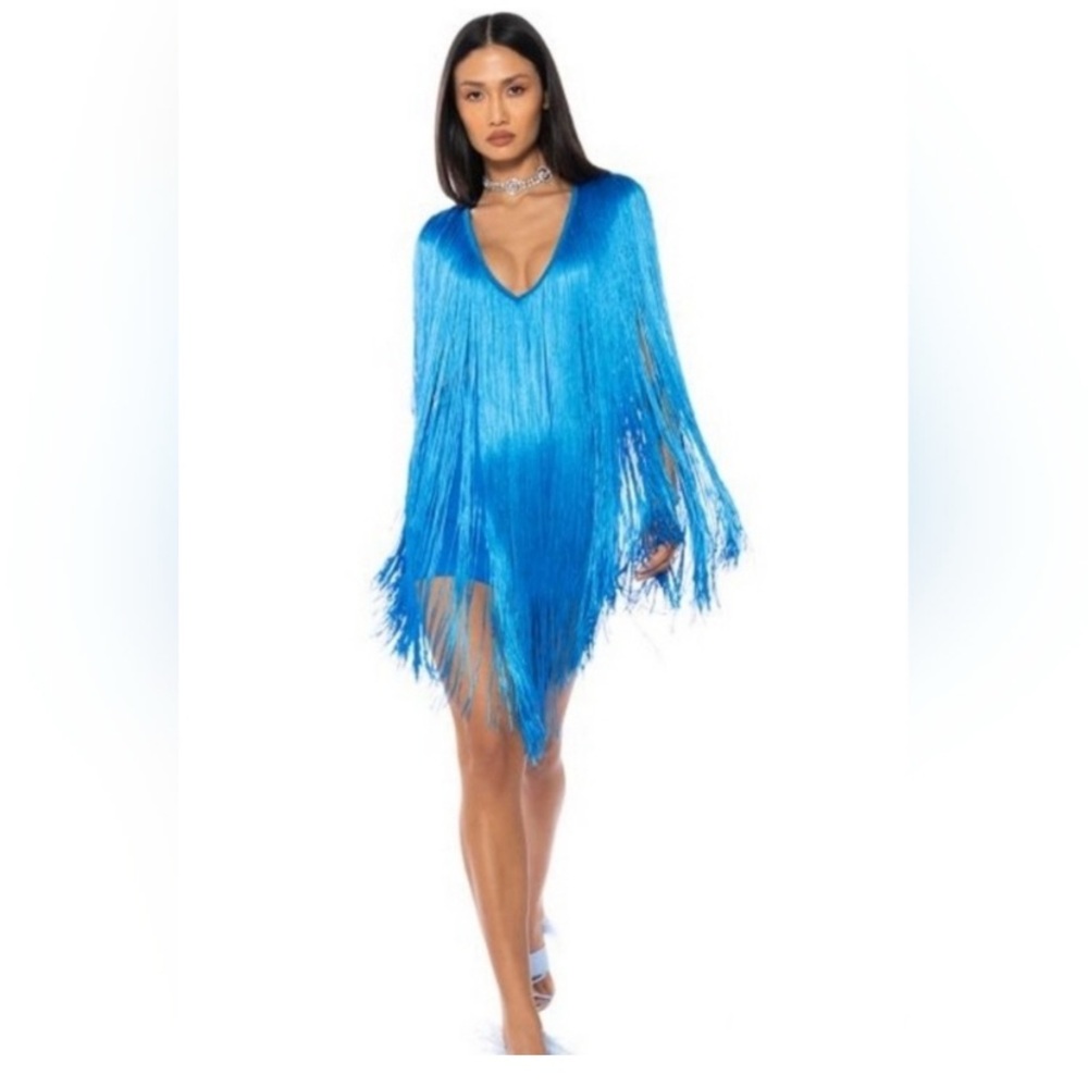 Brand New Bandage Tassel Dress Plus Size